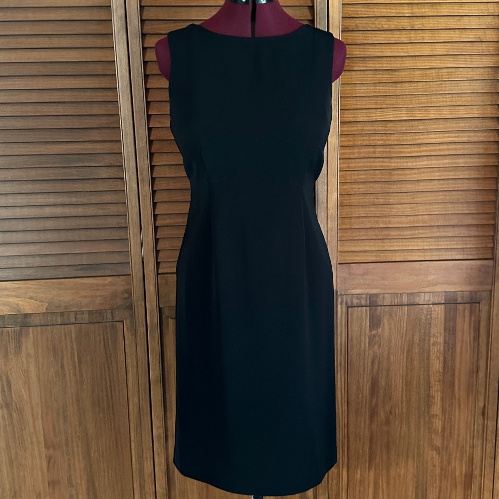NWOT Vintage Clifford & Wills Lovely Formal Black Buckle Open Back Dress Size 6
